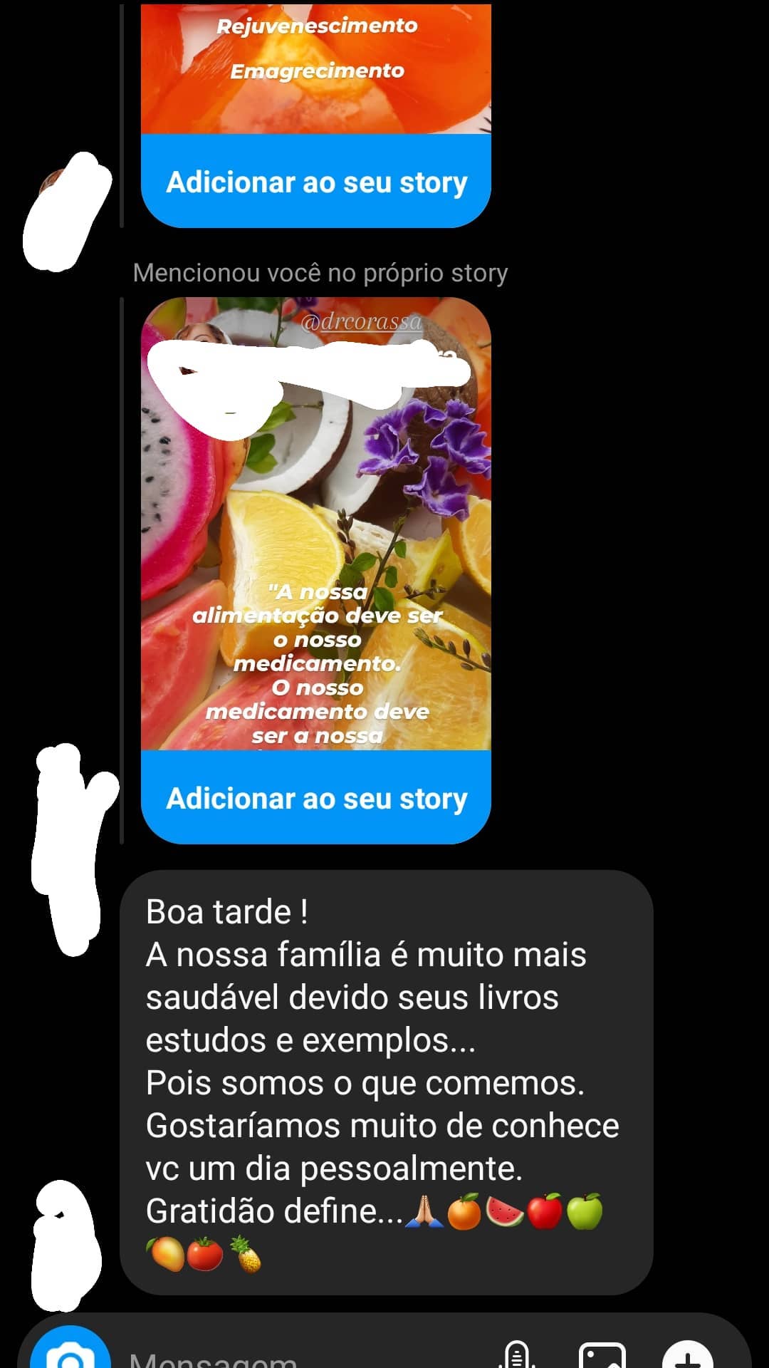 Depoimento — família mais saudável com os ensinamentos do Dr. Corassa