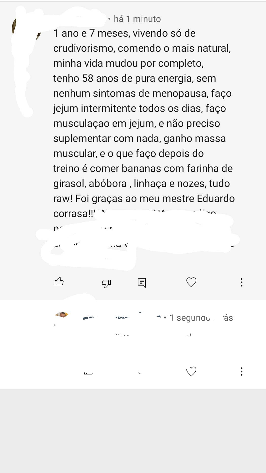 Depoimento — 58 anos, 1 ano e 7 meses de crudivorismo, sem sintomas de menopausa