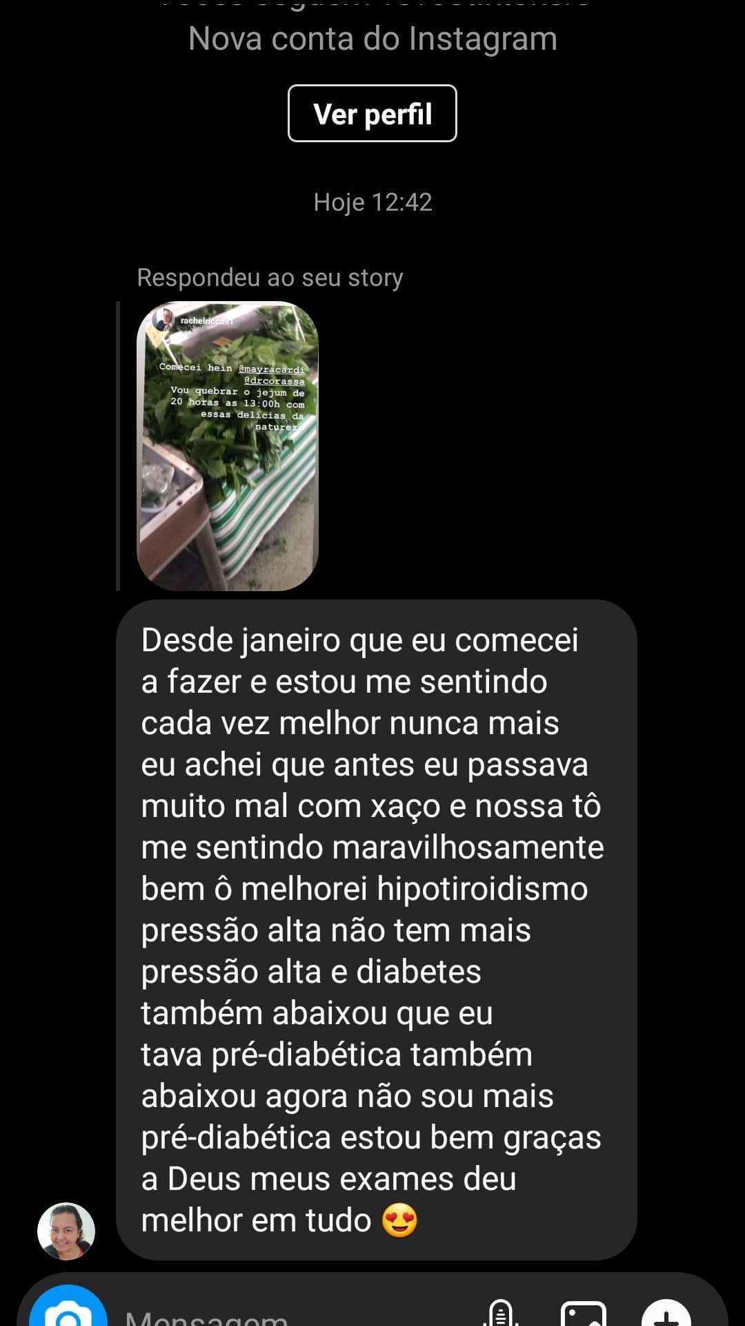 Depoimento — hipotireoidismo, pressão alta e pré-diabetes melhoraram